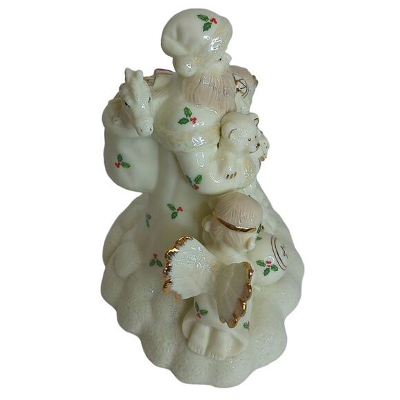 Vintage Santa With Angels Porcelain Christmas Light Up Figurine - Picture 3 of 8